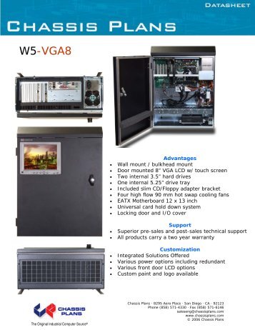 W5-VGA8 Datasheet - Chassis Plans