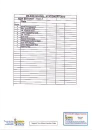 Milson School Stationery Lists - Warehouse Stationery