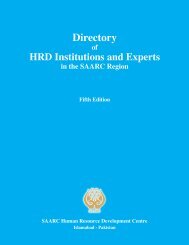 Directory of HRD Institutions & Experts in the SAARC Region