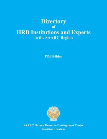 Directory of HRD Institutions & Experts in the SAARC Region