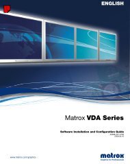 Software configuration - Matrox