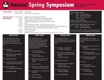 Download Spring Symposium brochure here. - The Poultry Federation