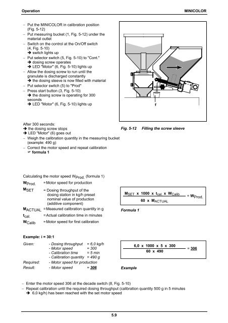 OPERATING AND MAINTENANCE INSTRUCTIONS MINICOLOR