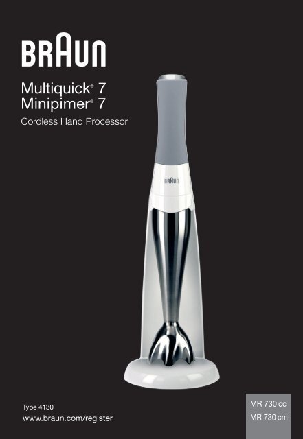 Multiquick® 7 Minipimer® 7 - Braun Consumer Service spare parts ...