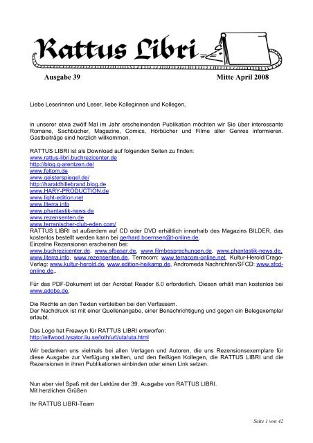 Ausgabe 39 Phantastik News De