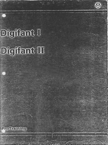 1991 Vanagon Digifant Pro Training Manual - Westfalia T25 / T3 ...