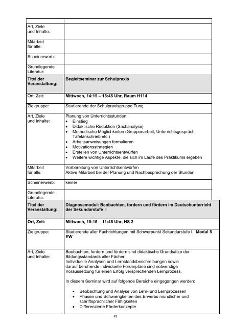 Kommentiertes Vorlesungsverzeichnis - Pädagogische Hochschule ...