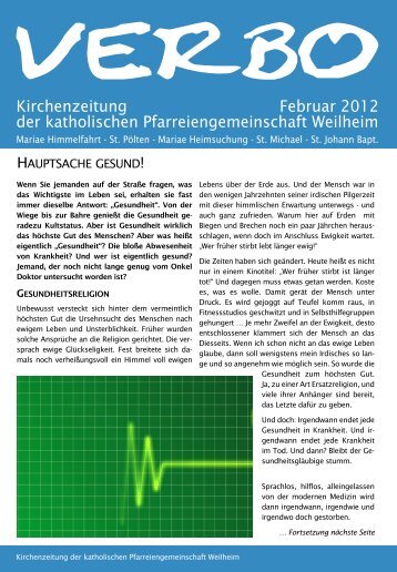 VERBO-02-12 - Katholische Pfarreiengemeinschaft Weilheim