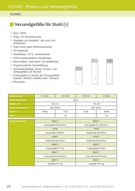 Der Produktkatalog zum Download als PDF - Schmidt Laborgeräte