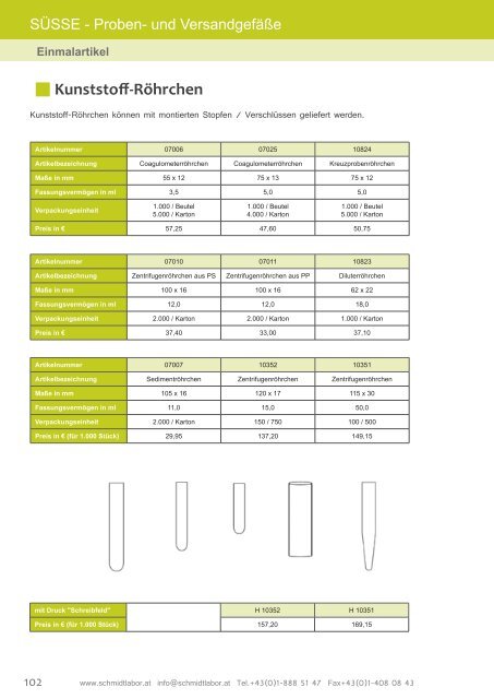 Der Produktkatalog zum Download als PDF - Schmidt Laborgeräte