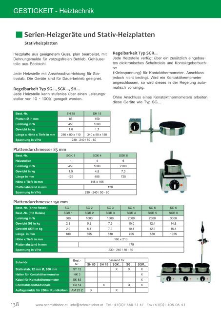 Der Produktkatalog zum Download als PDF - Schmidt Laborgeräte