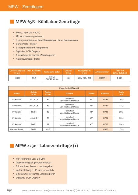 Der Produktkatalog zum Download als PDF - Schmidt Laborgeräte