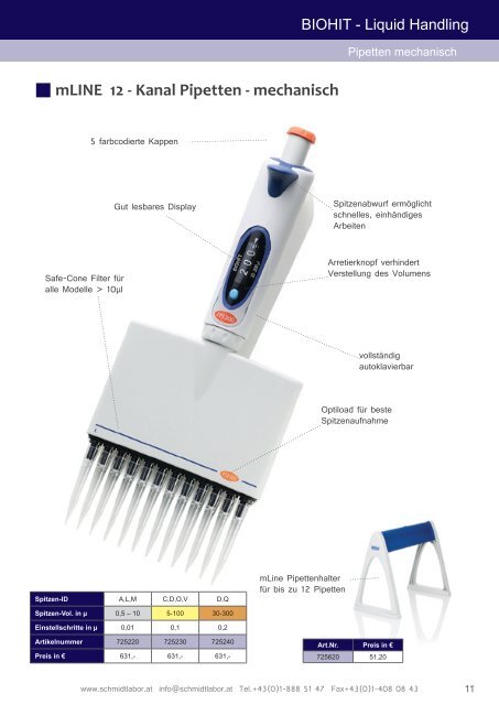 Der Produktkatalog zum Download als PDF - Schmidt Laborgeräte