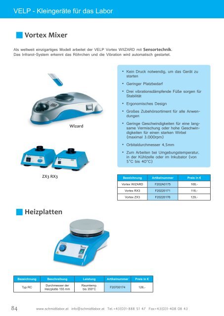 Der Produktkatalog zum Download als PDF - Schmidt Laborgeräte