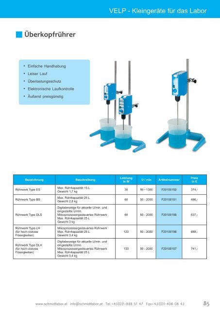 Der Produktkatalog zum Download als PDF - Schmidt Laborgeräte