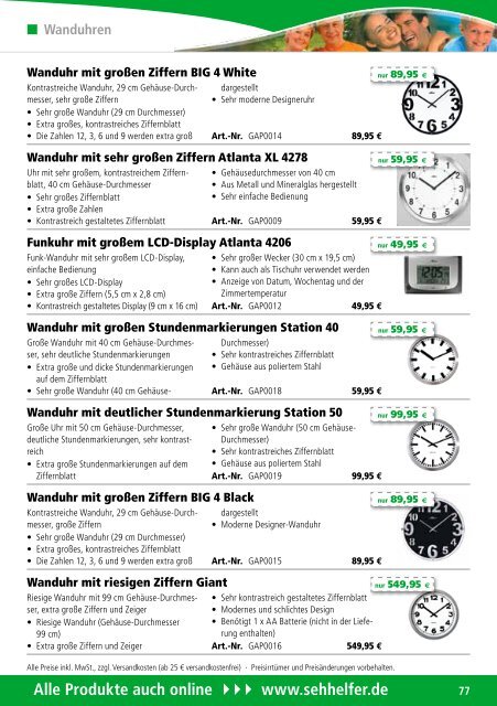 Produkt-Katalog - Sehhelfer