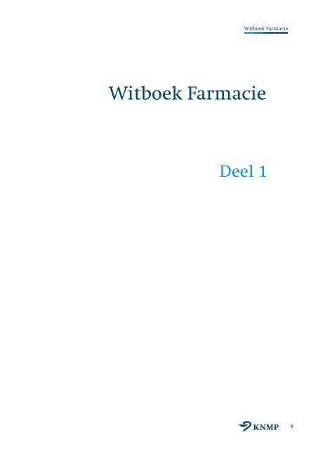 Witboek Farmacie - Knmp