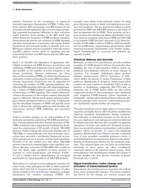 Front-runners in plant–microbe interactions - Pamela Ronald