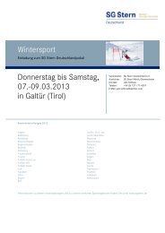 Ausschreibung Wintersport - SG Stern Deutschland