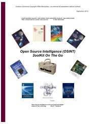 Open Source Intelligence (OSINT) 2oolKit On The Go