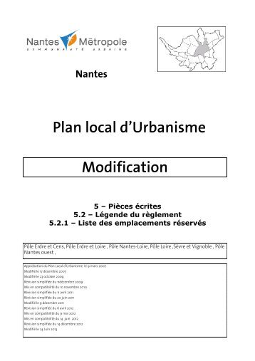 Liste des emplacements rÃ©servÃ©s - Le plan local d'urbanisme de ...