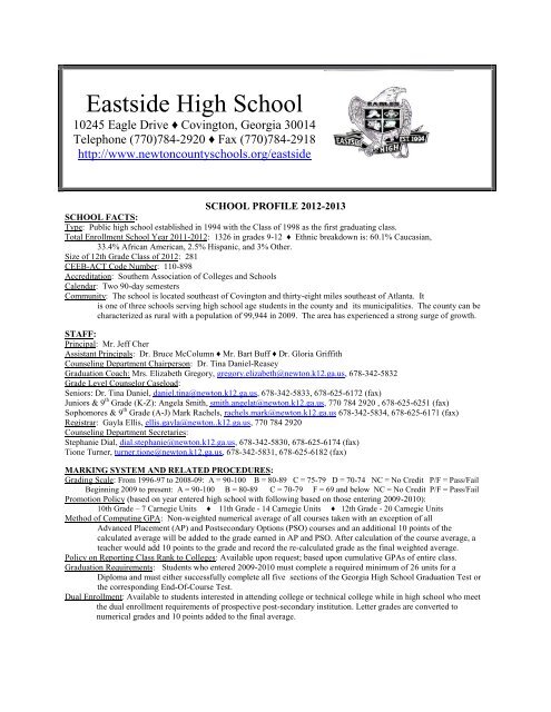 Eastside High School - Newton County Schools