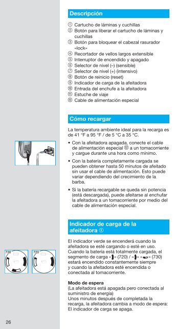 Series 7 - Braun Consumer Service spare parts use instructions ...