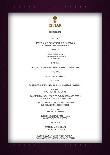 Menu Di Carne