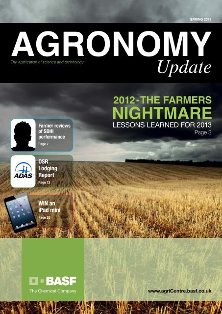 Agronomy Update Spring 2013 - agriCentre UK - BASF