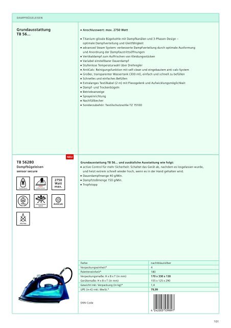 Preisliste Consumer Products - Siemens Hausgeräte