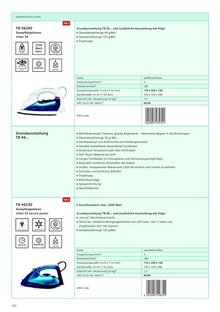 Preisliste Consumer Products - Siemens Hausgeräte