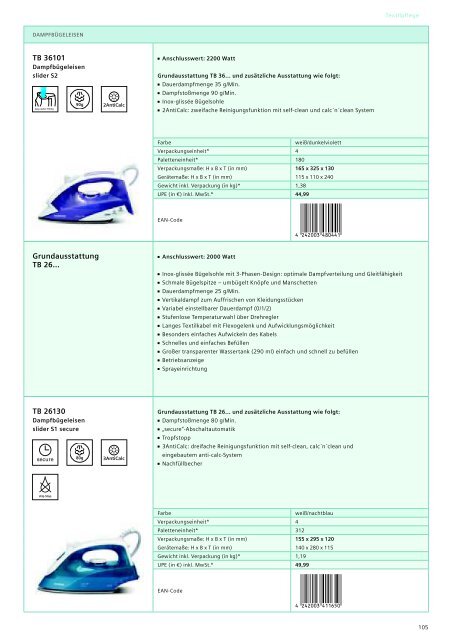 Preisliste Consumer Products - Siemens Hausgeräte