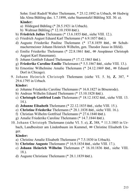 Stammtafel der Familie Thelemann. - Familienverband Ziering ...