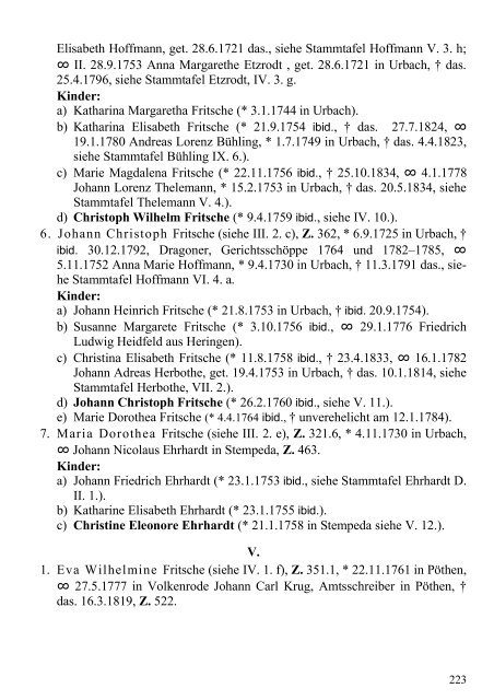 Stammtafel der Familie Thelemann. - Familienverband Ziering ...