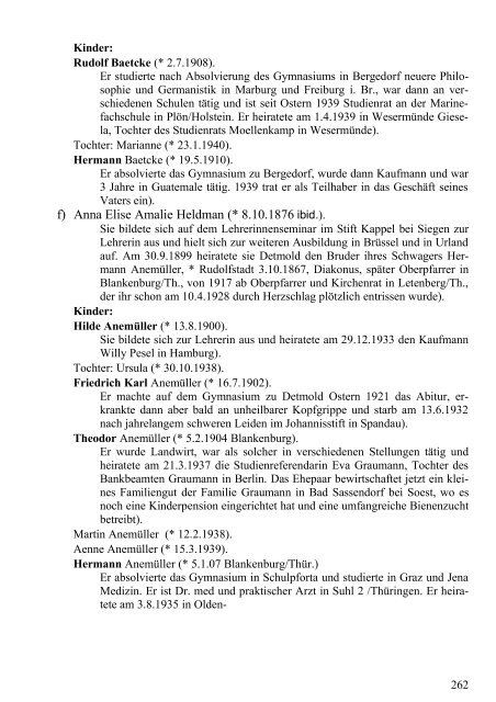 Stammtafel der Familie Thelemann. - Familienverband Ziering ...