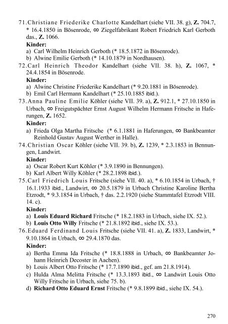 Stammtafel der Familie Thelemann. - Familienverband Ziering ...