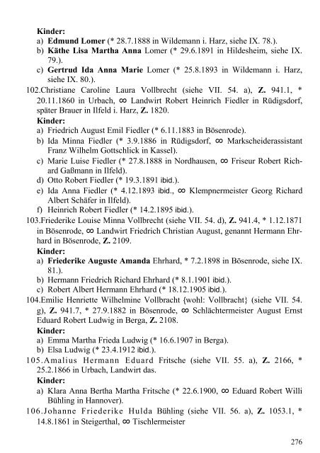 Stammtafel der Familie Thelemann. - Familienverband Ziering ...