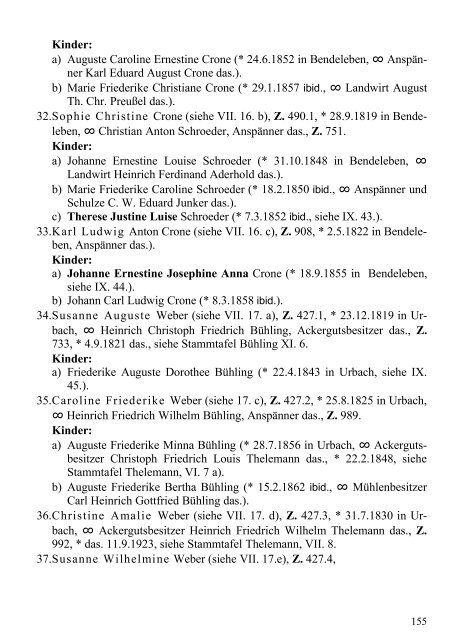 Stammtafel der Familie Thelemann. - Familienverband Ziering ...