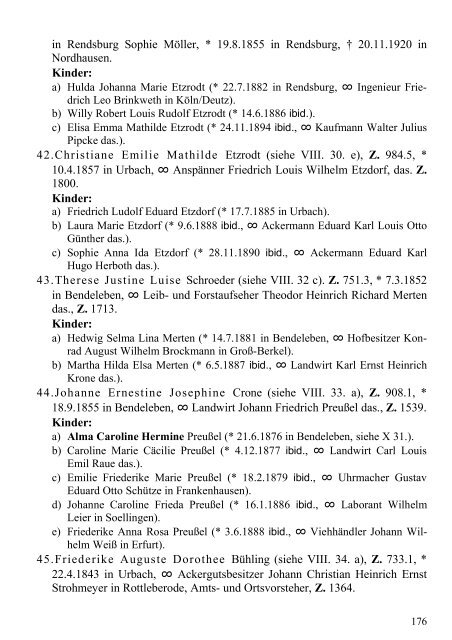 Stammtafel der Familie Thelemann. - Familienverband Ziering ...