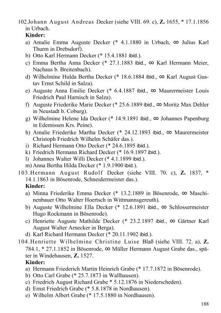 Stammtafel der Familie Thelemann. - Familienverband Ziering ...