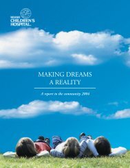 MAKING DREAMS A REALITY - Miami Children's Hospital