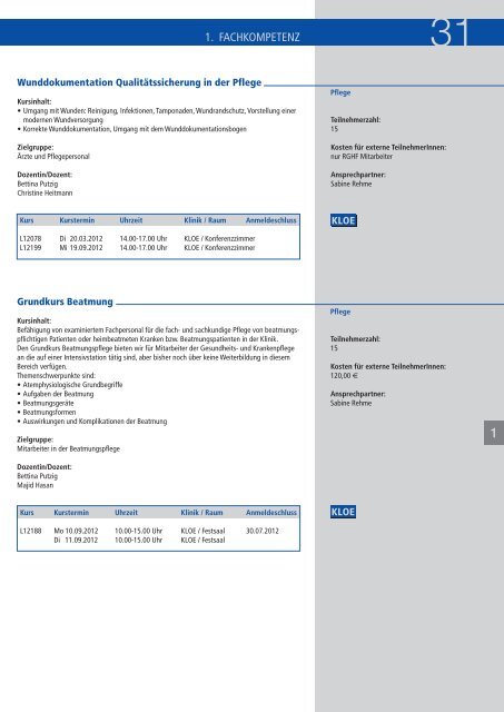 BILDUNGSPROGRAMM - SLK-Kliniken Heilbronn GmbH