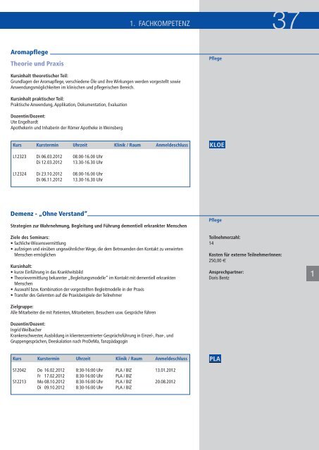 BILDUNGSPROGRAMM - SLK-Kliniken Heilbronn GmbH