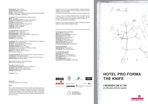 HOTEL PRO FORMA THE KNIFE I MORGEN OM ET ÃR en Darwin ...