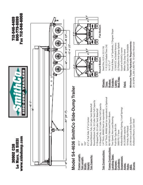 Model S4 4636 Smithco Side Dump Trailer