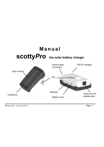 Manual Scotty Pro The solar battery charger - SOLARC Innovative ...