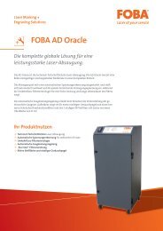 advantage oracle - FOBA Laser Marking + Engraving | Alltec GmbH