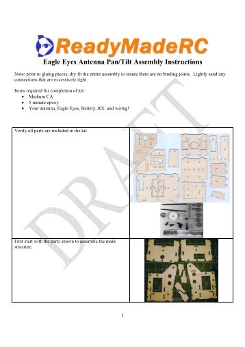Eagle Eyes Antenna Pan/Tilt Assembly Instructions - Allendale Stores