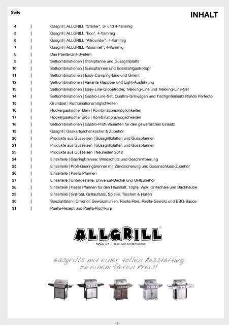 Paella World & Allgrill Katalog 2012 Endkunden - Paella.de
