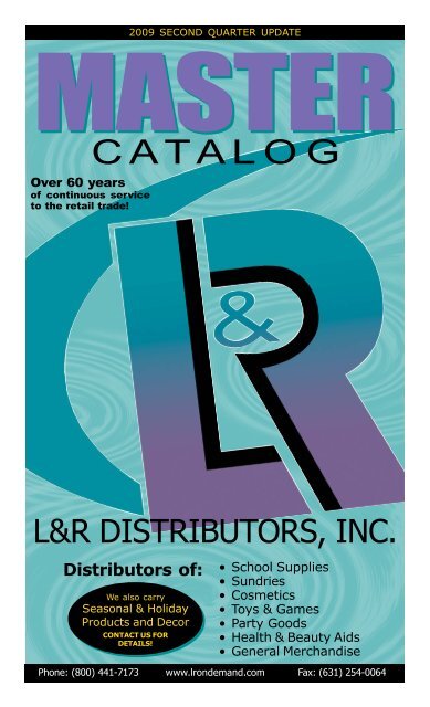 C A T A L O G L R Distributors Inc